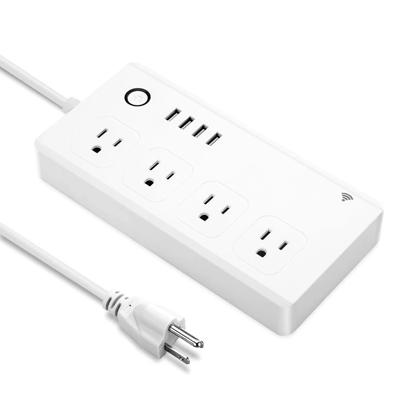 Умный удлинитель с Wi Fi сетевой фильтр несколькими розетками совместимый Alexa IFTTT