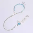 Новинка 2019, парик для косплея блонд, плетеная тесьма, Рапунцель, принцесса, повязка на голову, волосы для девочек, аксессуары для детей