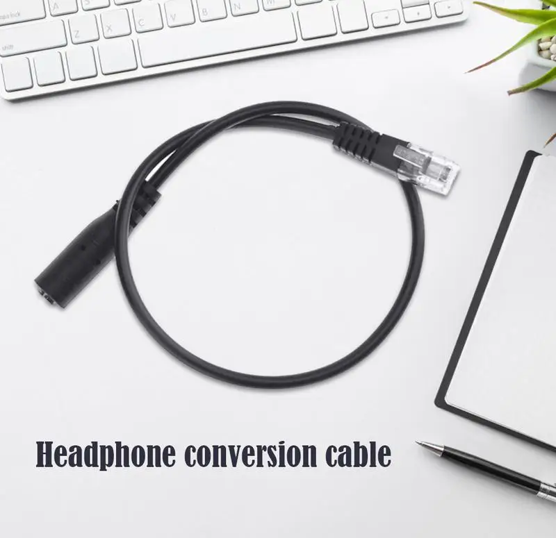 Телефонный адаптер смартфон 3 5 мм до RJ9 конвертер кабель компьютер гарнитура на телефон|Кабели передачи