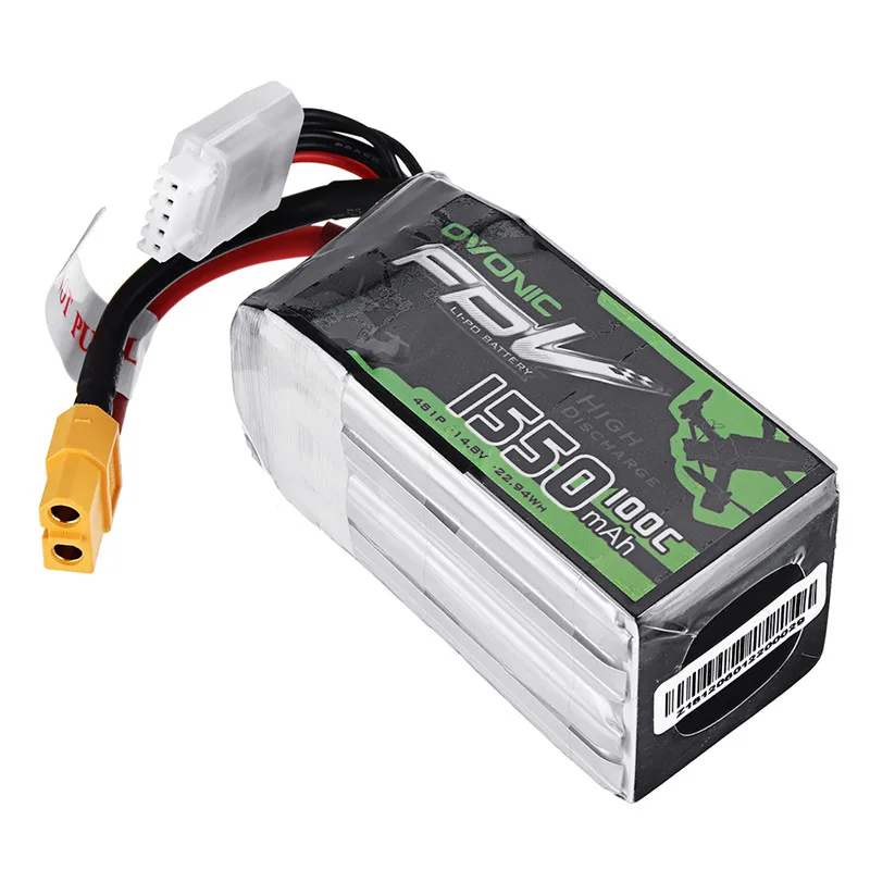 Аккумулятор Ovonic 14 8 V 1550mAh 100C Разъем XT60 для FPV Racing Drone модели запасные части