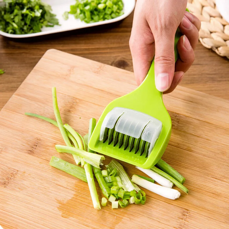 

1 Pcs Vegetable Cutter Stainless Steel Green Onion Slicer Garlic Cutter Chopper Shredders & Slicers Food Cutter