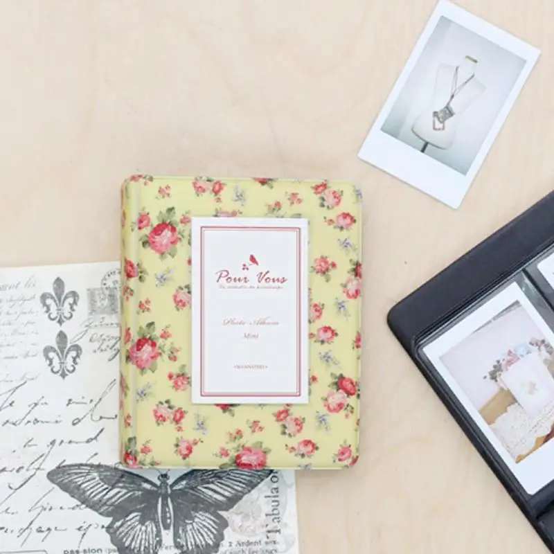 64 Pockets Photo Album for Mini Fuji Instax Polaroid Name Card Blooming Flower Pattern Cover Styles Great Design New | Дом и сад