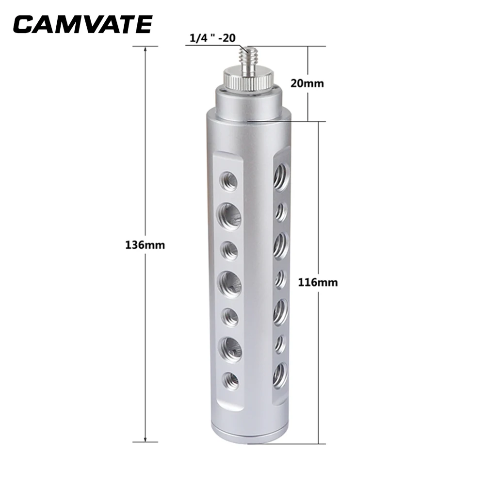 CAMVATE DSLR камера 1/4 &quotрезьба ручной Алюминиевый Рукоятка стенд стабилизатор Fotografia