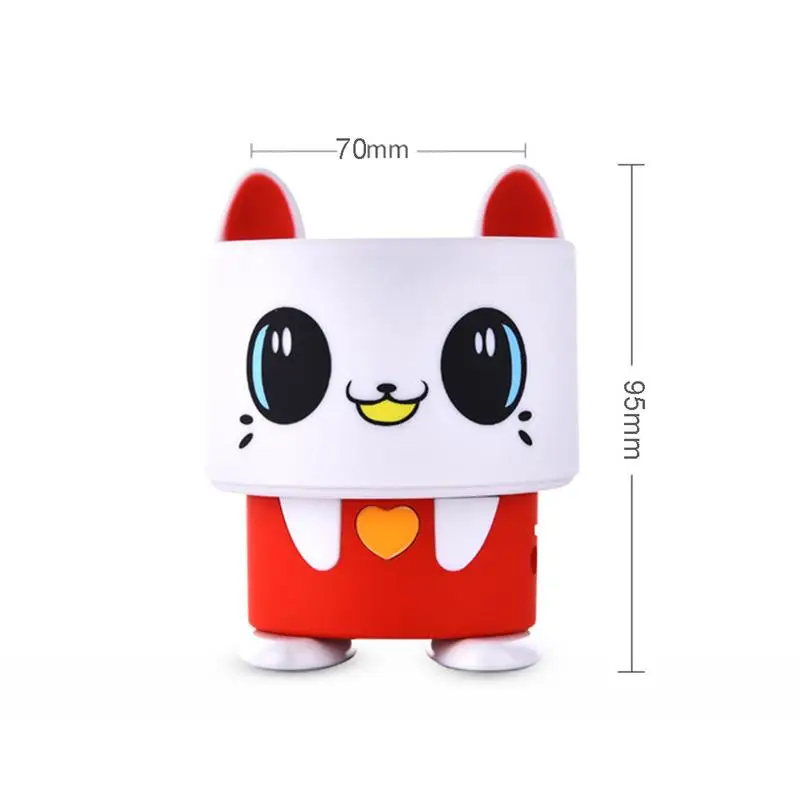 Портативный беспроводные небольшие bluetooth динамик милый сабвуфер мультфильм