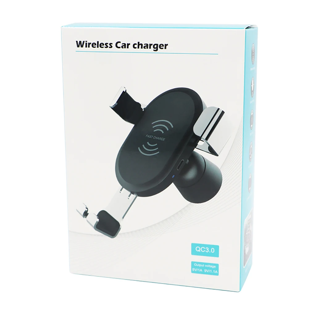 

360 Degree Rotatable QC3.0 Wireless Car Phone Holder Sticker Dashboard Car Phone Induction Charging Bracket