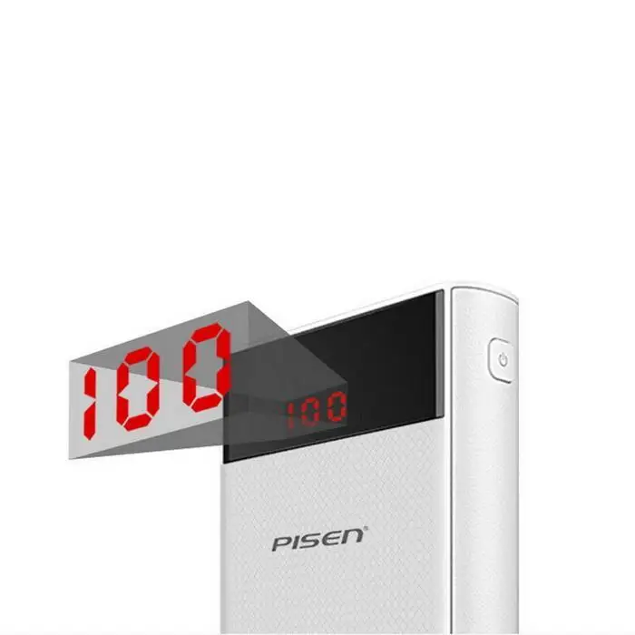 PISEN настоящий внешний аккумулятор 20000 мАч Type C MIcro USB LCD Внешний для мобильного