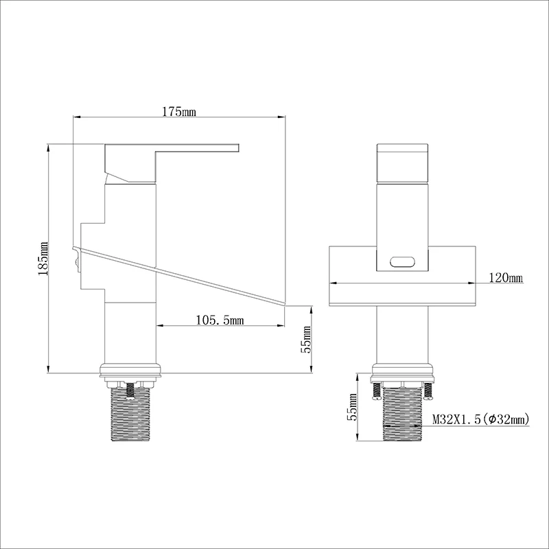 Смеситель для ванной со светодиодной подсветкой водопад 3 цвета меняется