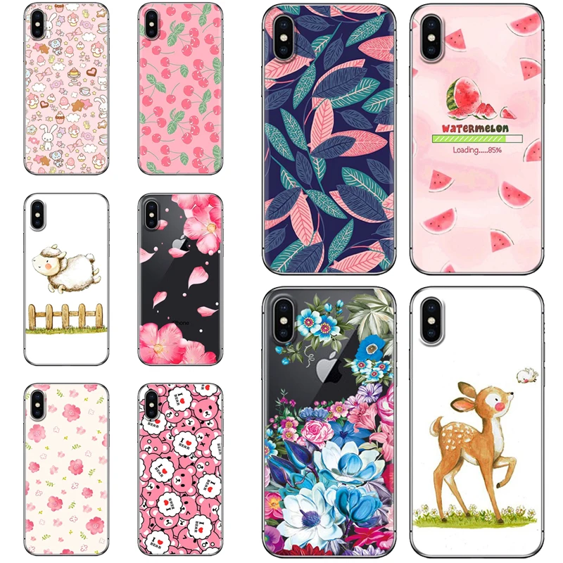 Phone Case For Iphone 6 6P 7 8 7P 8P X XR XS Max Colorful Painted Cartoon Series Stylish Design TPU Silicone Back Cover |