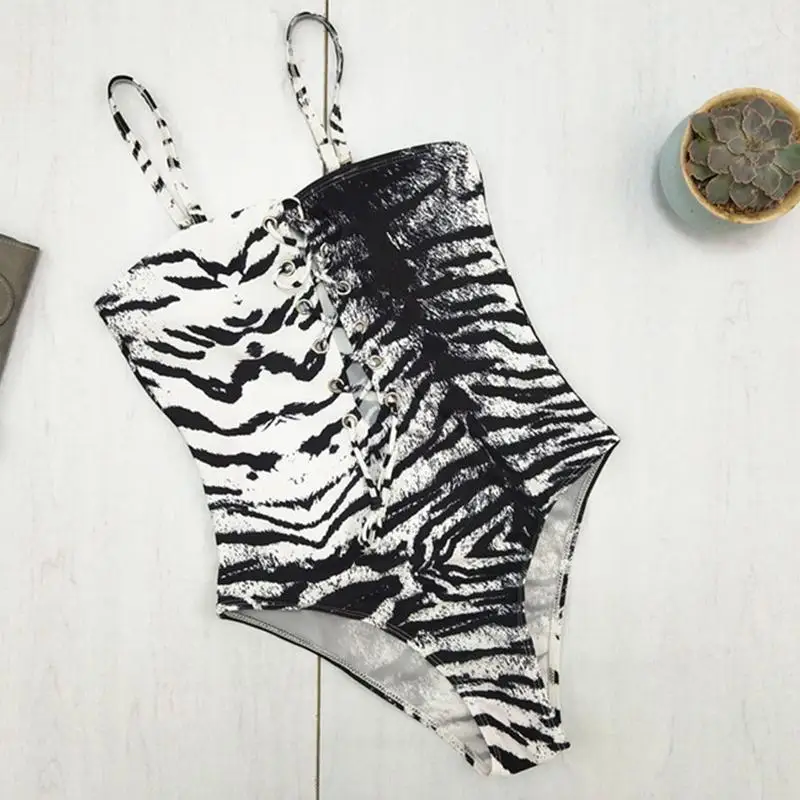Turmeric Print bikini 2019 new Sexy bodysuits one piece swimsuit female Push up swimwear women bathing suit Monokini string | Спорт и