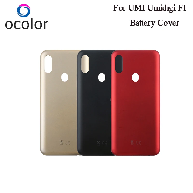 ocolor For UMI Umidigi F1 Battery Cover Durable Protective Back Case Replacement Play Bateria 6.3'' |