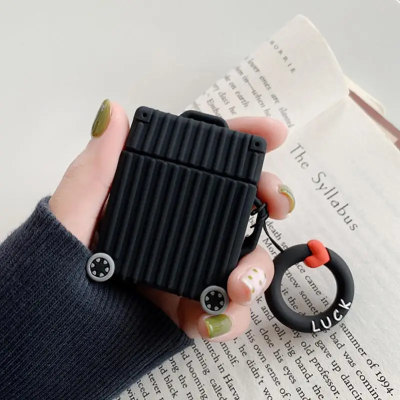 Чемоданная Форма силиконовый чехол беспроводные Bluetooth наушники аксессуары