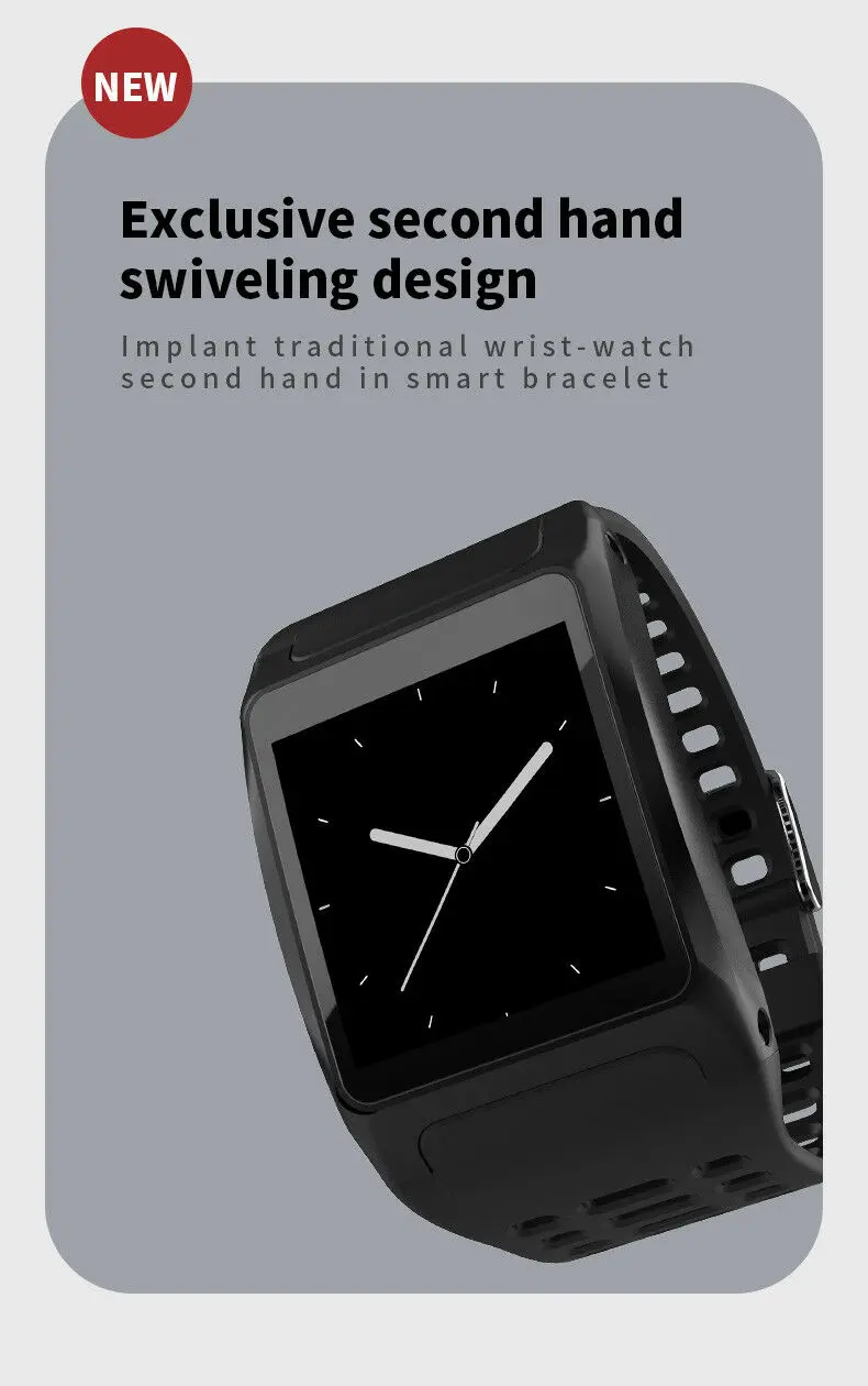 Waterproof Sport Smart Watch Blood Pressure Heart Rate Monitor for iOS Android | Электроника