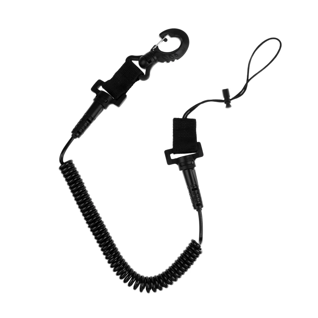 

Scuba Diving Spiral Coil Lanyard Torch Camera Holder Strap Swivel Snap Clip Diving Accessories