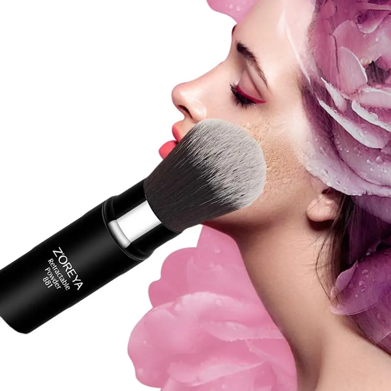 ЗОРЕЯ Ретрактабельная кисть для макияжа профессиональный косметический инструмент для нанесения тонального крема и румян на минеральную рассыпчатую пудру.