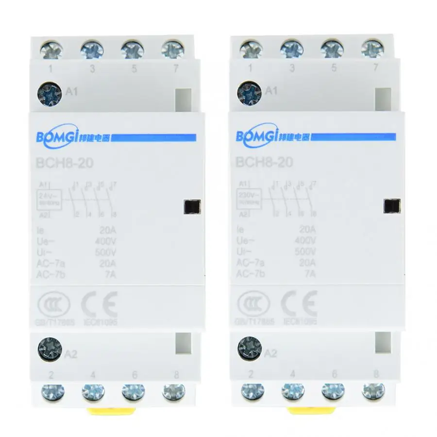 Бытовой контактор переменного тока 4P 4NO 20A 24V 220V/230V 50/60Hz|Замыкатели| |