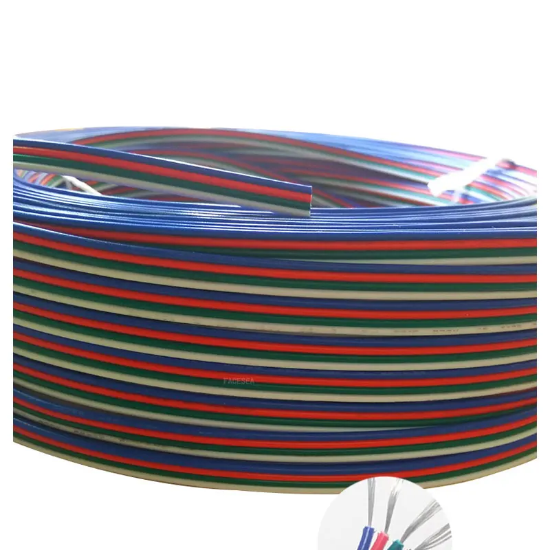 20 м/50 м 4Pin удлинитель 22 awg провод RGB + белый Соединительный кабель 4 цвета для DC12V 3528
