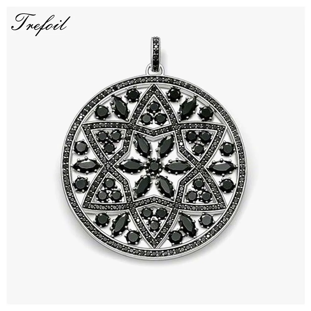 Подвеска с черным орнаментом новинка 2018 модные ювелирные изделия винтажное