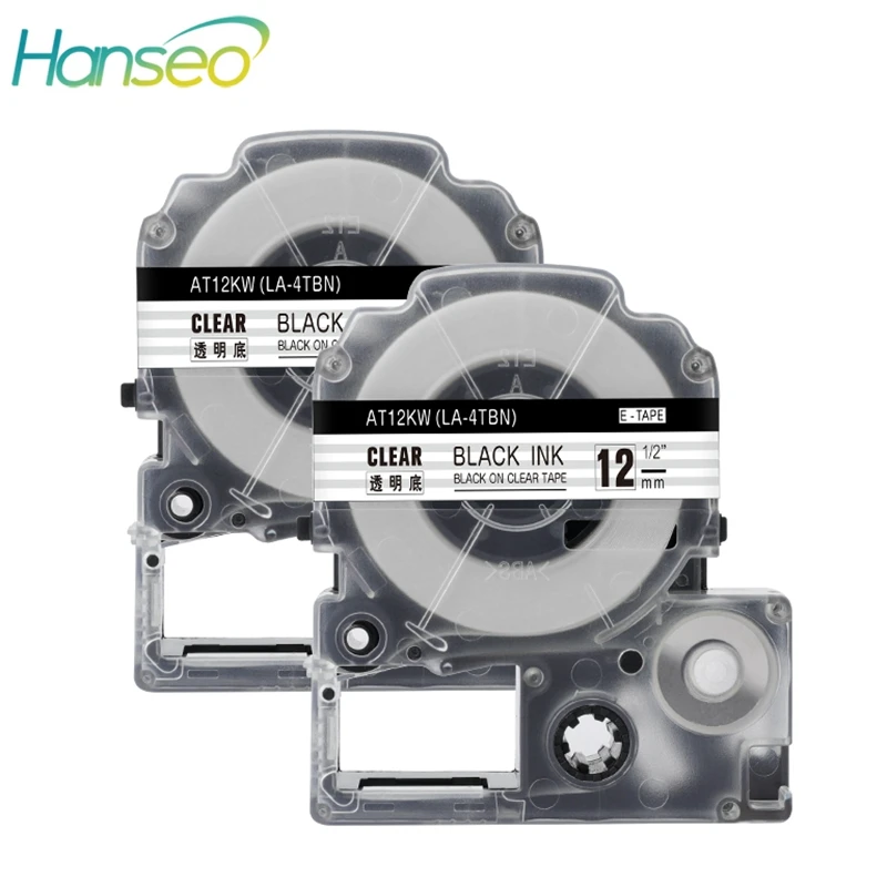 Hanseo ST12KW LC 4TBN совместим с Epson LabelWorks принтер этикеток ленты кассеты 12 мм x 8 м для принтера|Ленты принтеров| |