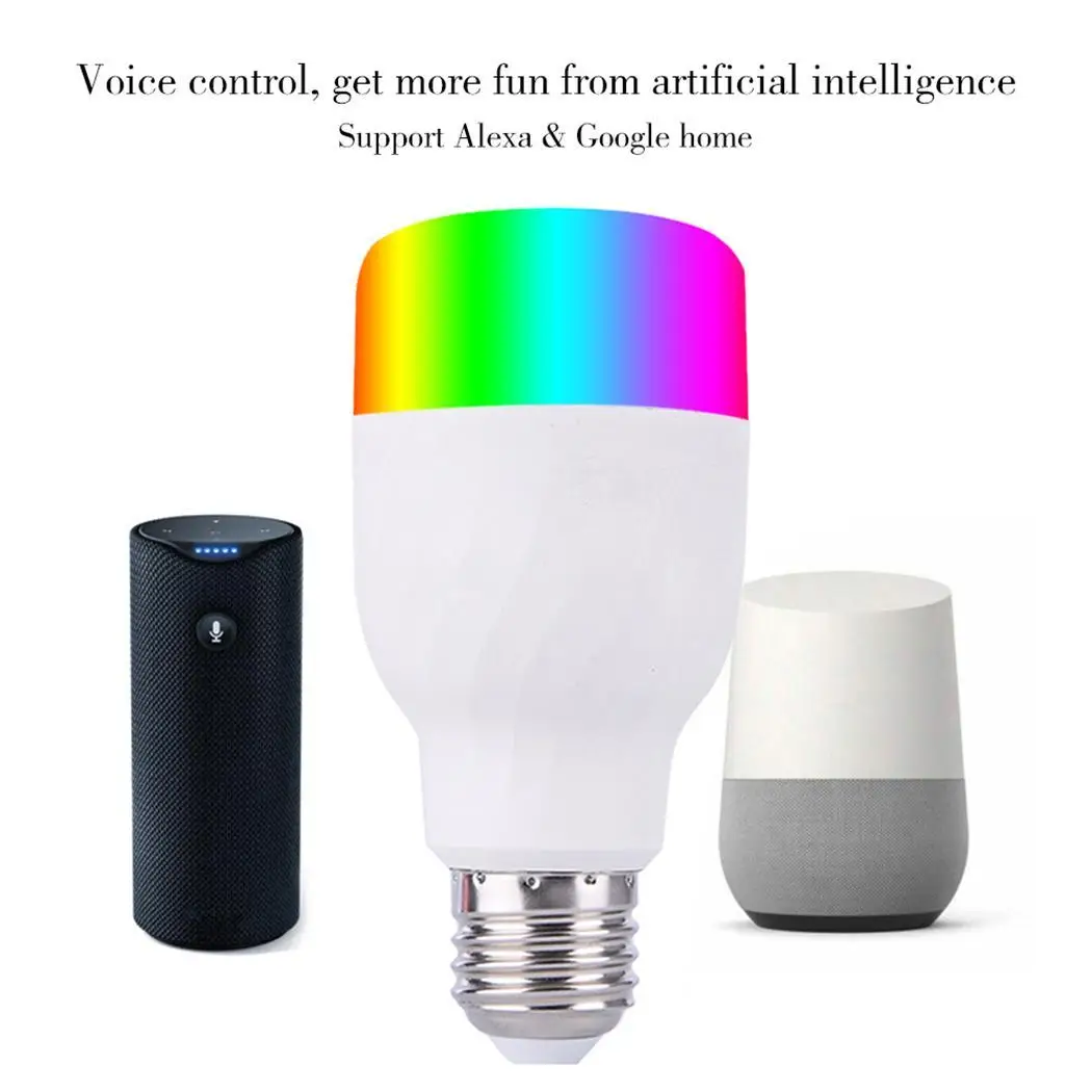 12 Вт умные лампочки WiFi Голосовое управление RGB Серебряная энергосберегающая