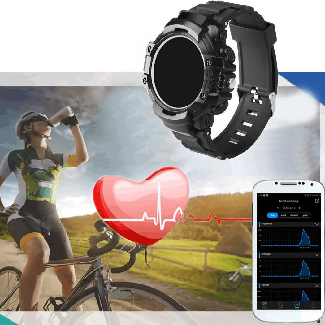Водостойкие Смарт-часы спортивные часы фитнес-трекер здоровья Heart Rate 3 способа