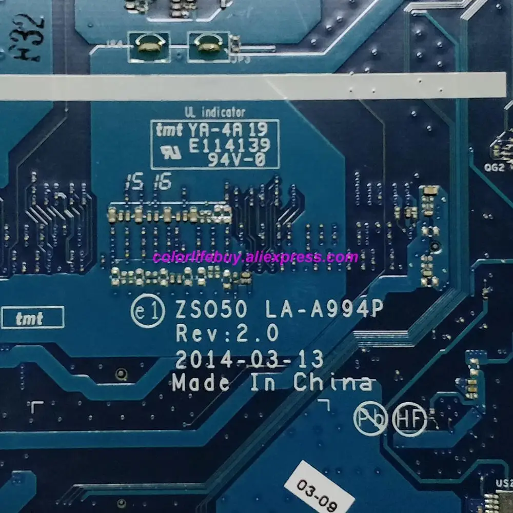 Оригинальная материнская плата для ноутбука 787810 001 501 601 UMA w N2840 CPU ZSO50 LA A994P HP 250/256