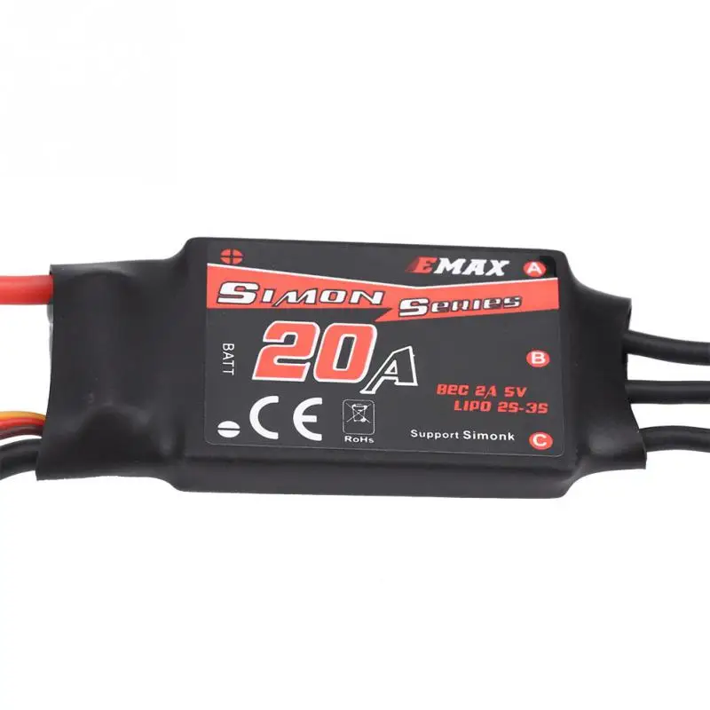Аккумулятор EMAX Simon серии BLHeli 12A 20A 30A ESC 2 3S для гоночного дрона 130 210 мм мультизащита