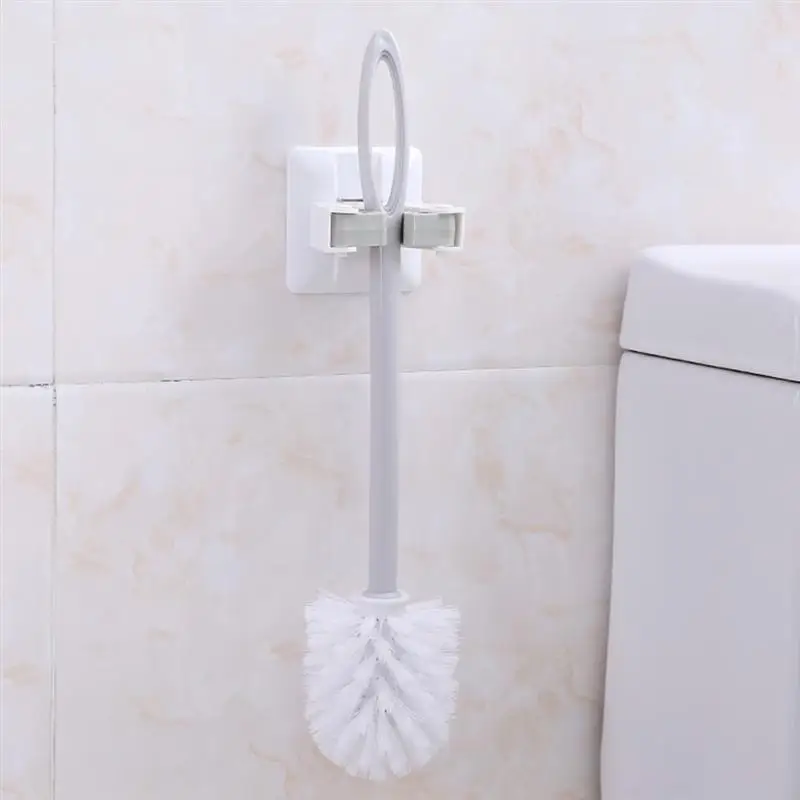 2 Pcs Mop Holders Wall Mounted No Drilling Kitchen Bathroom Racks for Toilet | Дом и сад