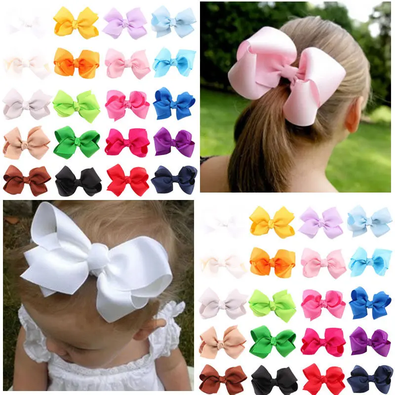 

Pudcoco 20pcs Flower Baby Girls Bow-knot Grosgrain Ribbon Hair Pins Hair Clips Hair Accessory