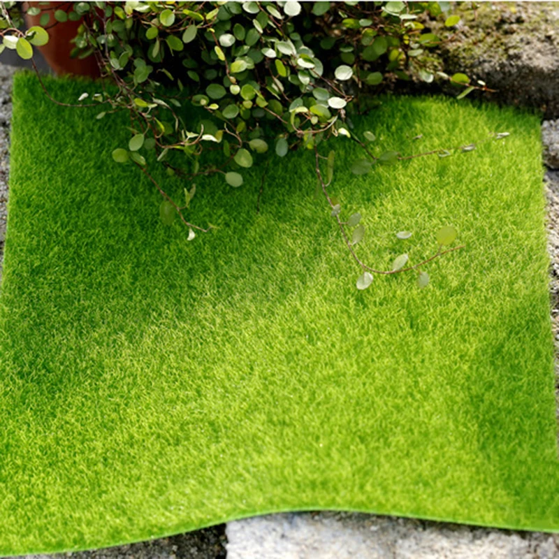 Натуральный Травяной коврик искусственный газон небольшой дерн ковры сад мох 15*15