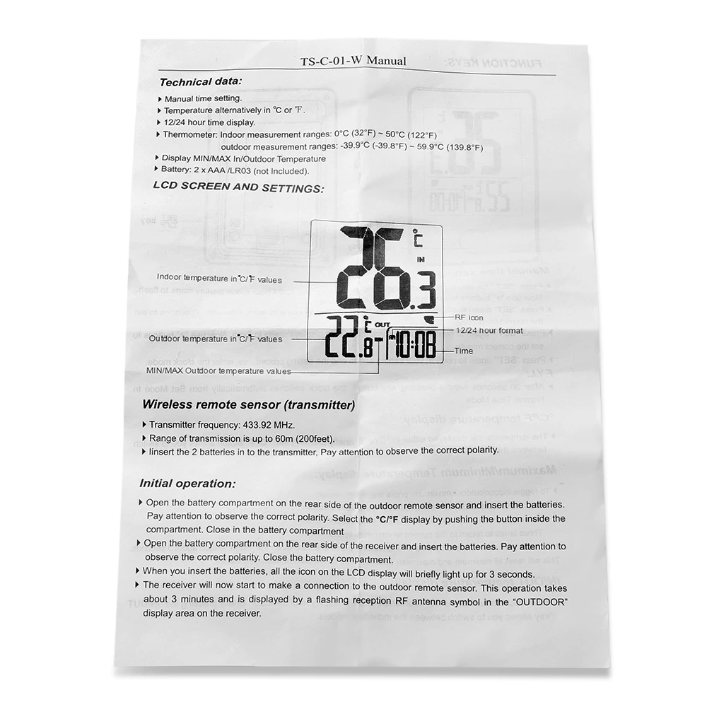Все продажа TS C01 дистанционный термометр точность Беспроводной цифровой для