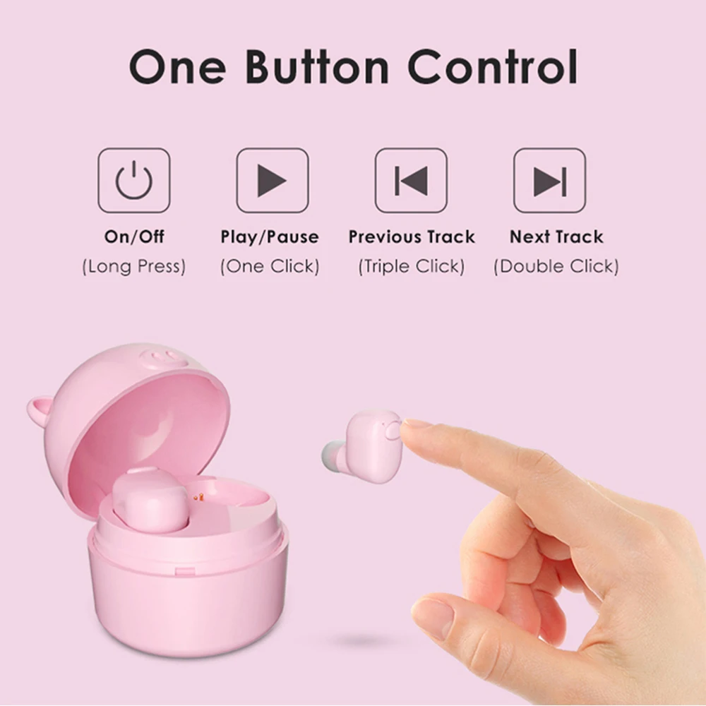 VAORLO Mini Bluetooth 5 0 наушники TWS беспроводные вкладыши с зарядным боксом Спортивная