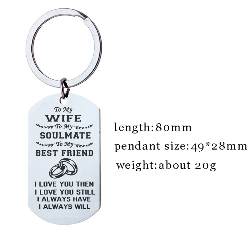 Wife Husband Best Friends Keychain To My Soulmate Love Valentines Day Anniversary Gifts Couple Lover Gift | Украшения и