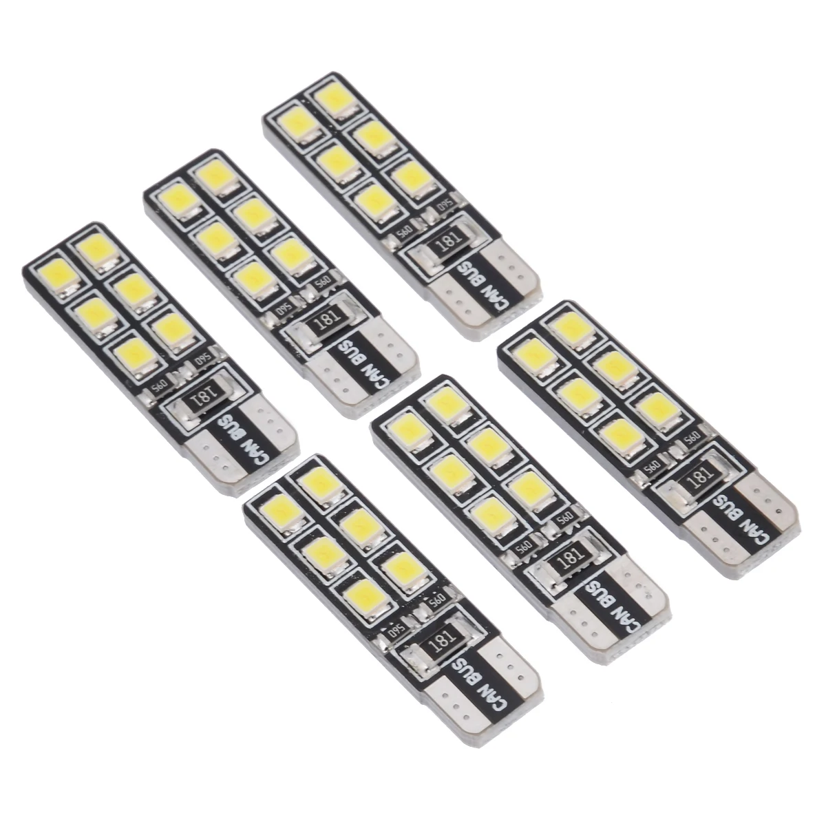 6 шт./компл. Белый T10 194 168 2835 12LED Canbus без ошибок ширина дверной карты светильник