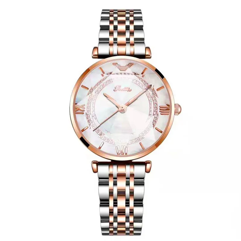 Luxury Casual Diamond Quartz Watch for Women Chic Elegant High Quality Waterproof Roma Dial Wrist Watches | Наручные часы
