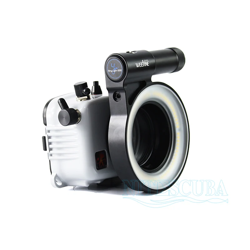NiteScuba Дайвинг Weefine кольцо свет 1000 & wfl03 макрообъектив для tg5 rx100 корпус камеры