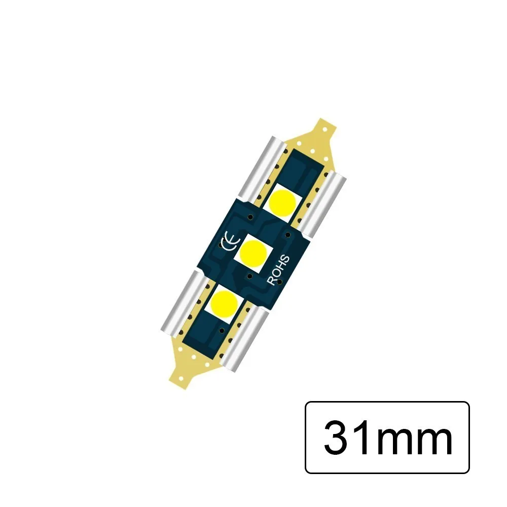 2шт гирлянда 31 36 мм 39 41 светодиодный светильник C5W супер яркий 3030 SMD Canbus без ошибок