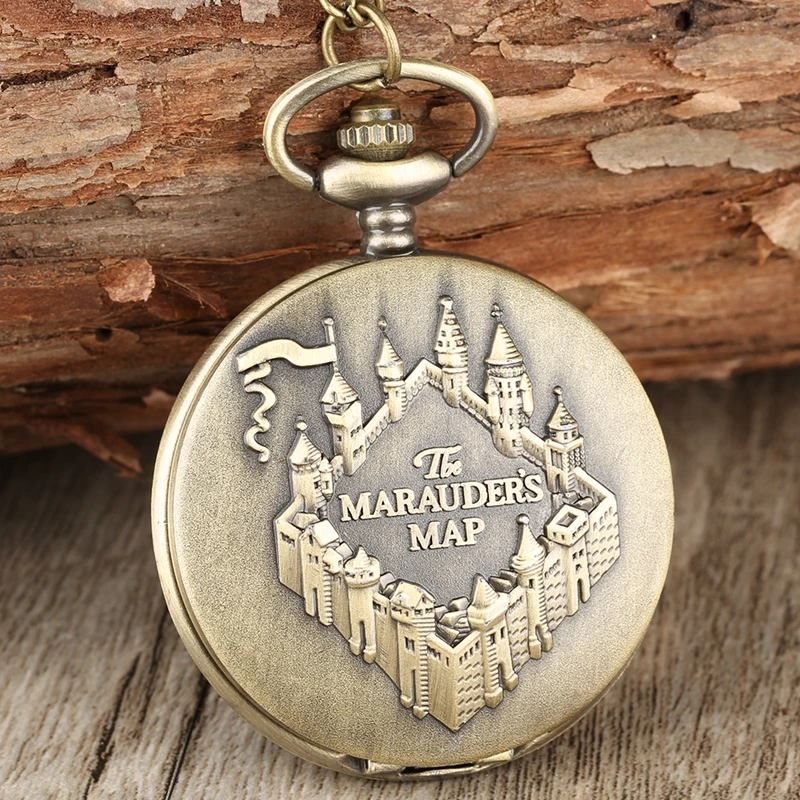 Карманные часы Marauders с медной картой винтажные часы-брелок подвеской ожерелье