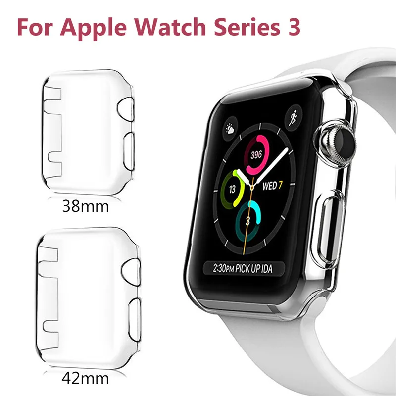 Прозрачный чехол Защитная пленка для экрана Apple watch iwatch серии 3 стекло полное
