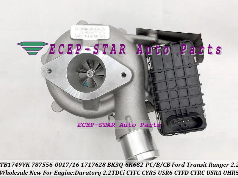 GTB1749VK 787556 854800 0017 0016 BK3Q6K682PB BK3Q 6K682 PB для Ford Transit Ranger Duratorq 2.2L TDCi CYFC CYR5|Воздухозаборники|