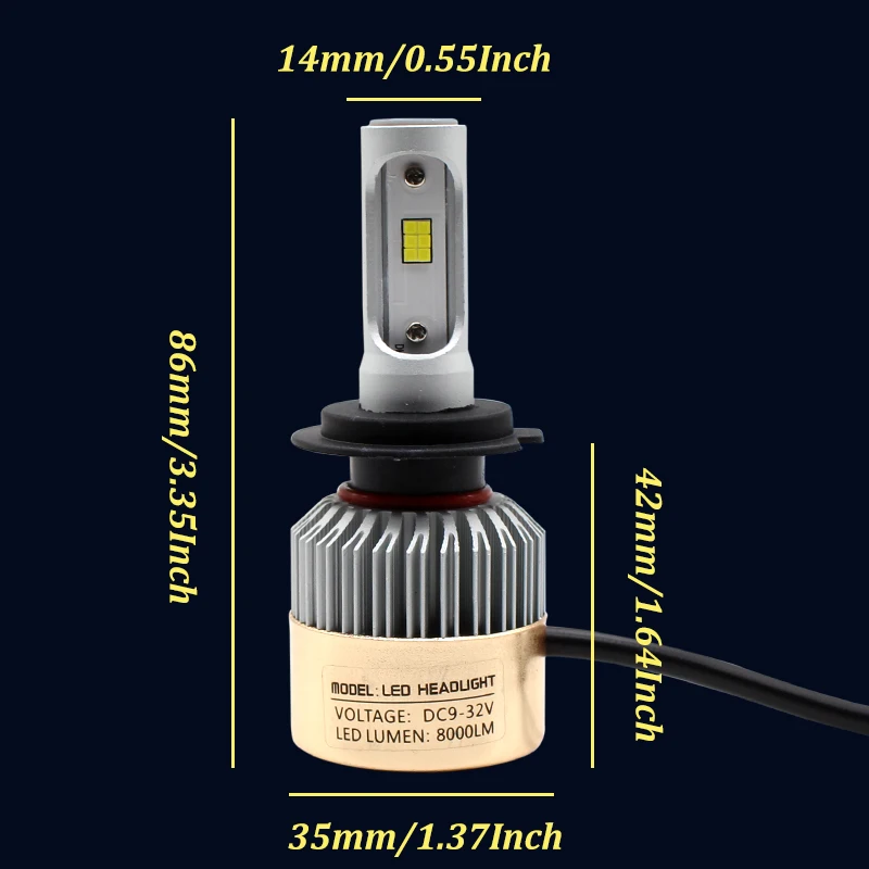 H7 светодиодные лампы для автомобильных фар Canbus H4 H1 H3 H11 9005 9006 LED i8 6000K Белые
