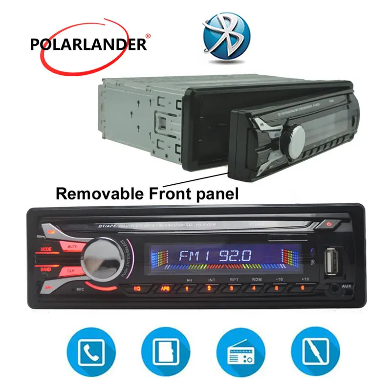 Автомобильный Радио bluetooth MP3 автомобильный аудио плеер Sup порт Bluetooth USB/SD 12V пульт