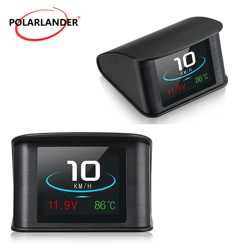 

Temperature Gauge Diagnostic smart computer OBD 2 HUD Display Heads Up Digital speedometer P10 2.2 Inch Consumption Data