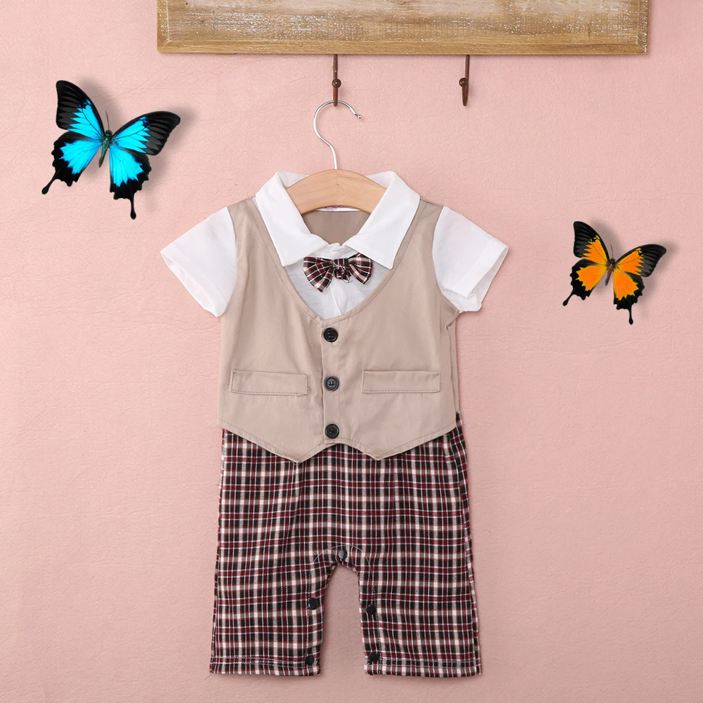 Новорожденный BABYGROW одежда для маленьких мальчиков цельнокроеный официальный