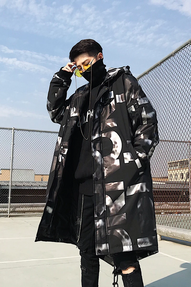 2018 Winter Jacket Men Streetwear Hip Hop Male Hooded Overcoat Warm Cotton Coat Clothing Thicken Casual Parkas Erkek Mont | Мужская