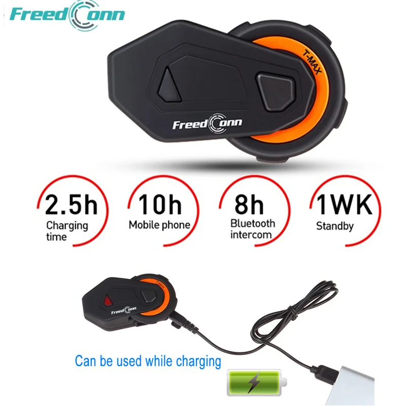 FREEDCONN T Max 1000 м 6 всадников группа мотоциклетный шлем домофон гарнитура Bluetooth BT
