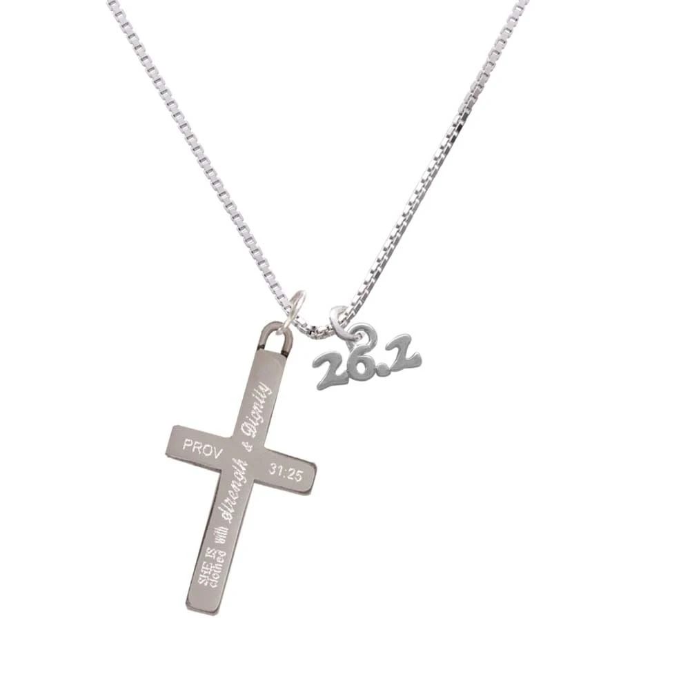 Marathon - 26.2 Strength and Dignity Cross Necklace | Украшения и аксессуары