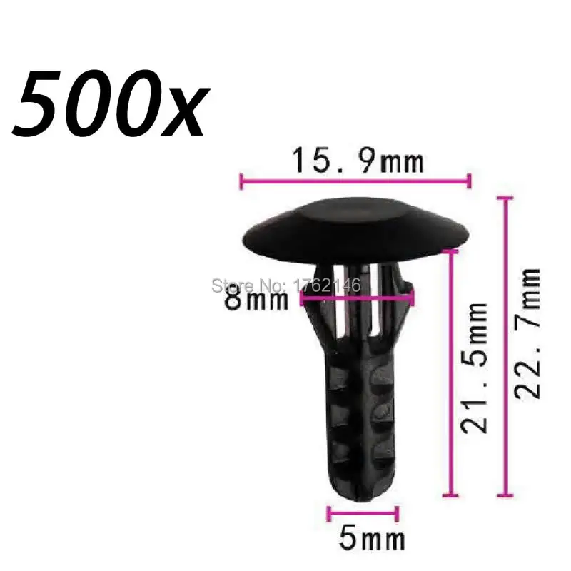 500x фиксатор бампера пластиковые зажимы для отделки 90108 SW3 003 90108SW3003 Honda Accord Odyssey