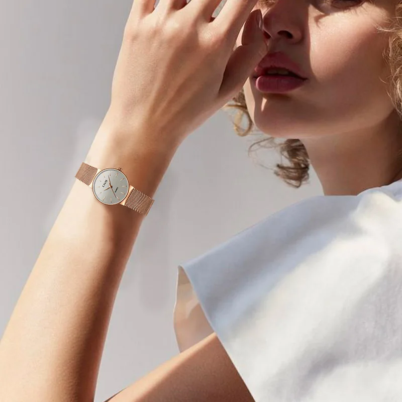 

CIVO New Top Brand Luxury 2019 Ladies Waterproof Mesh Strap Quartz Watches Wrist Watches Clock Bayanlar Izle Reloj De Dama