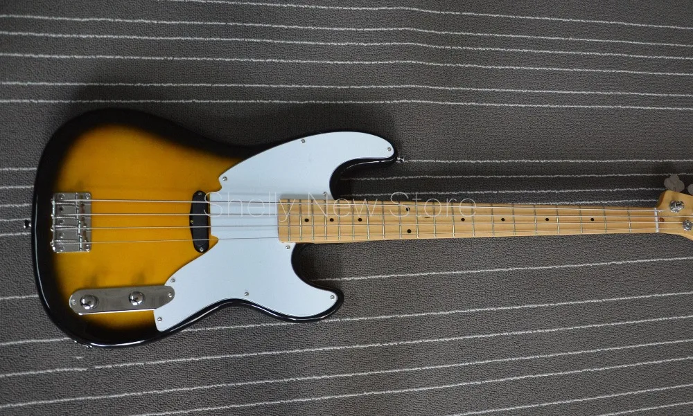 Шелли новый магазин Заводская Продажа sunburst 3ts color P/J bass 4 струны электробас гитара