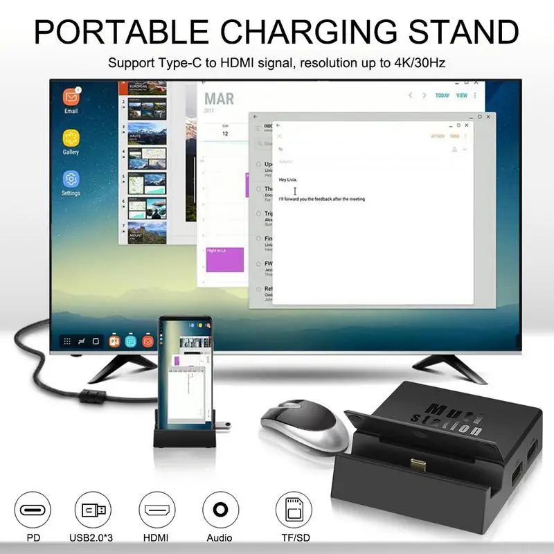 USB C Тип док станция для ноутбука Macbook к HDMI Mini DP 4 K RJ45 Ethernet 3 0 аудио 5 мм Charging